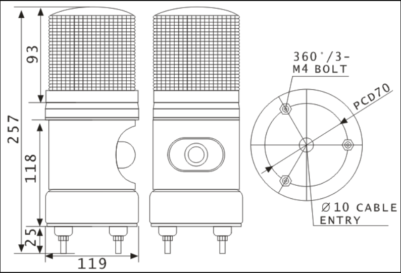 led industrial crane signal lights